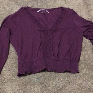 Aero long sleeve crop top